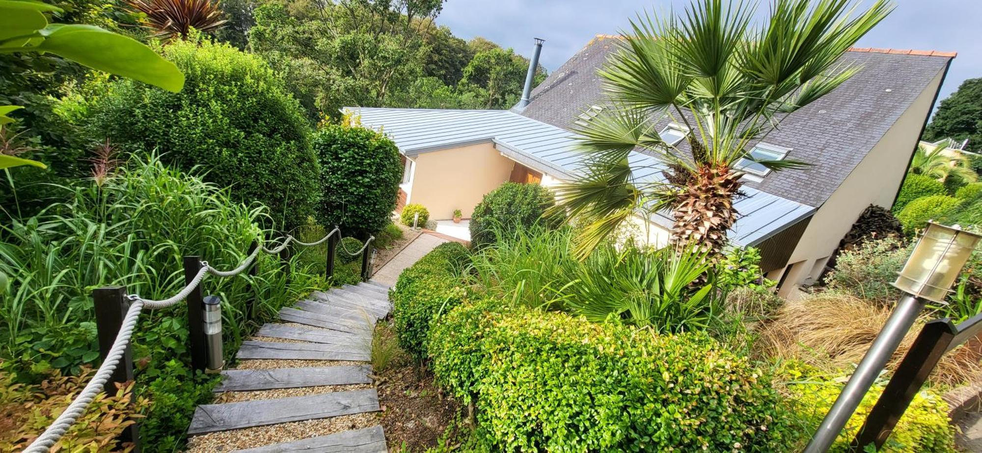 Grande chambre SDB privée avec balcon Lannion Exterior foto